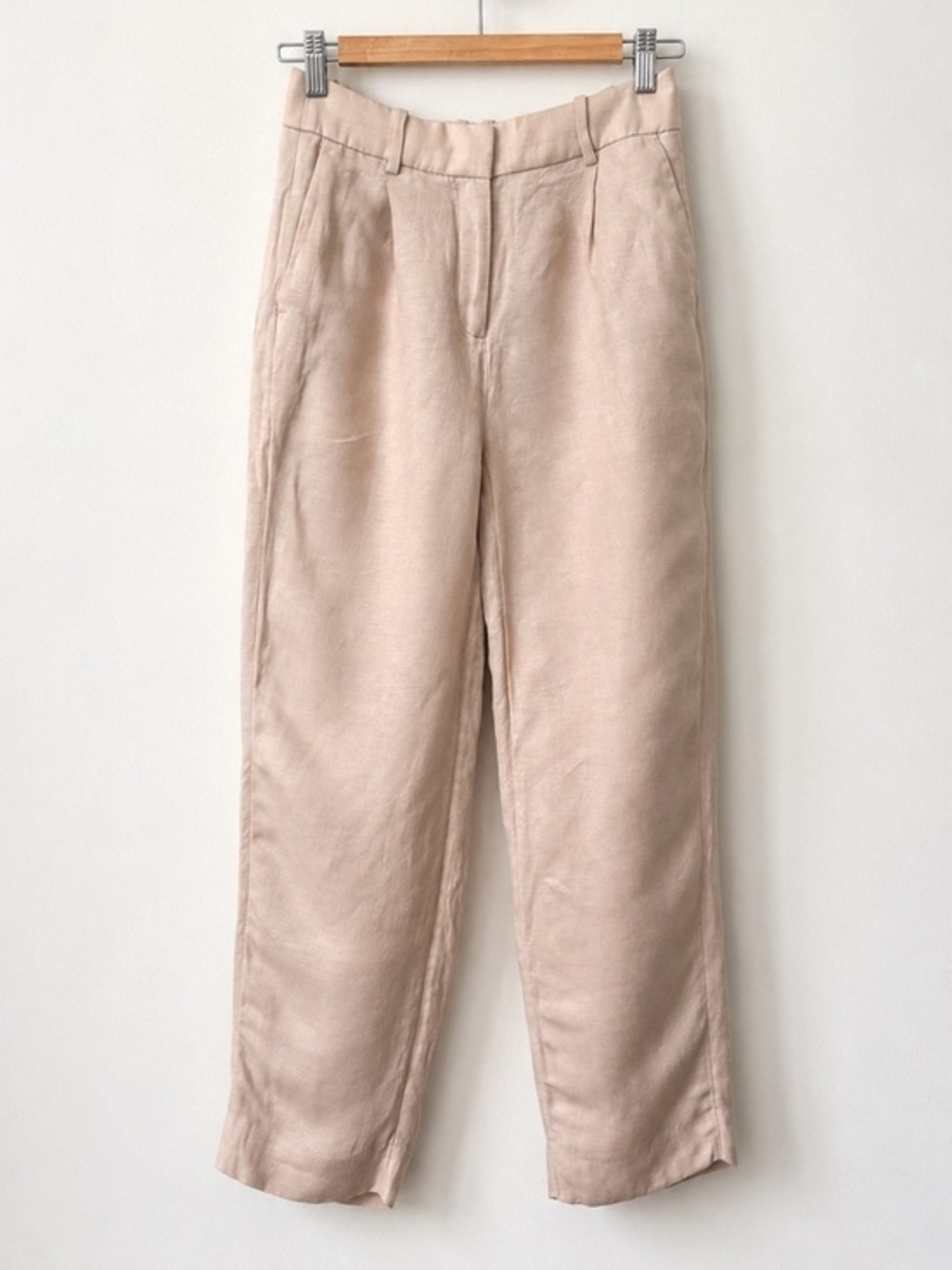 J. Crew Pleated Linen-Cupro Blend Trouser